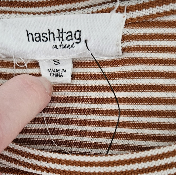 Striped Tie-Front Long Sleeve Top - Picture 2 of 4